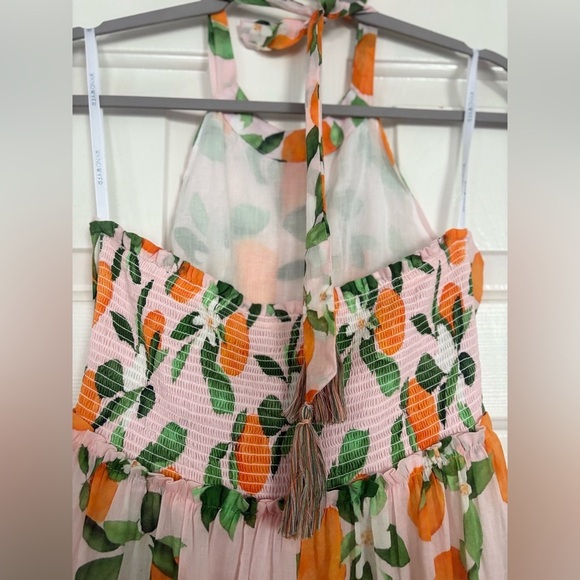 NEW WKND WYFR flagler halter dress in citrus small NWT - Picture 4 of 5